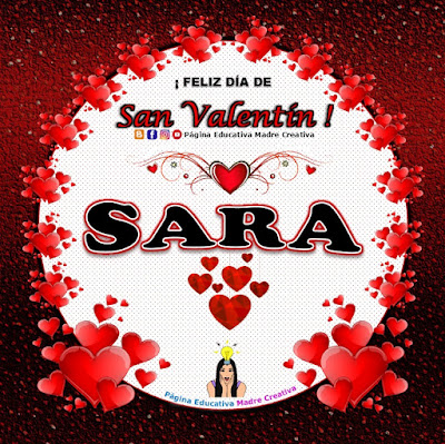 Feliz Día de San Valentín - Nombre Sara