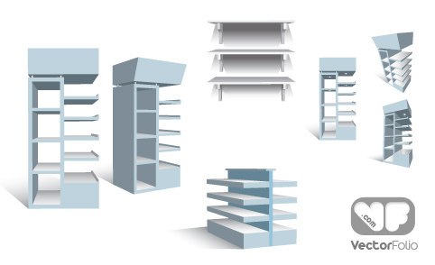 Estanteria y repisas vectoriales