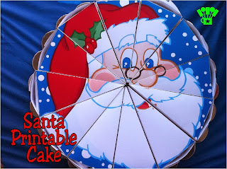 Santa Cake Box Free Printable by Kims Kandy Kreations