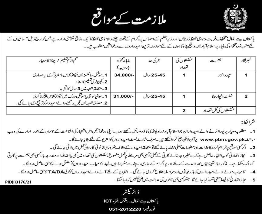 Lahore Bait ul Mal PBM Jobs 2021 Punjab | Application Form