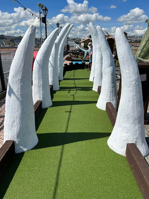 Lost City Adventure Golf on Paignton Pier. Photo by James Trubridge, August 2023