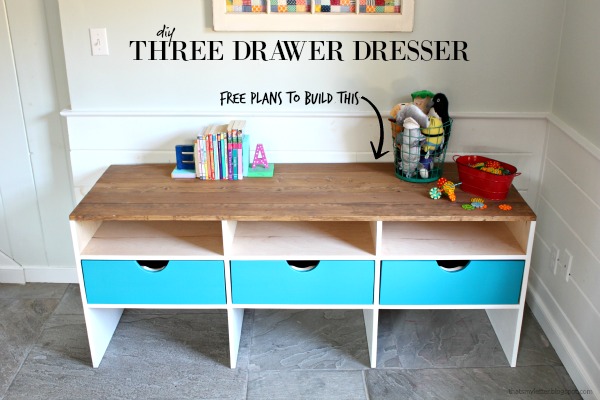 diy three drawer dresser free plans