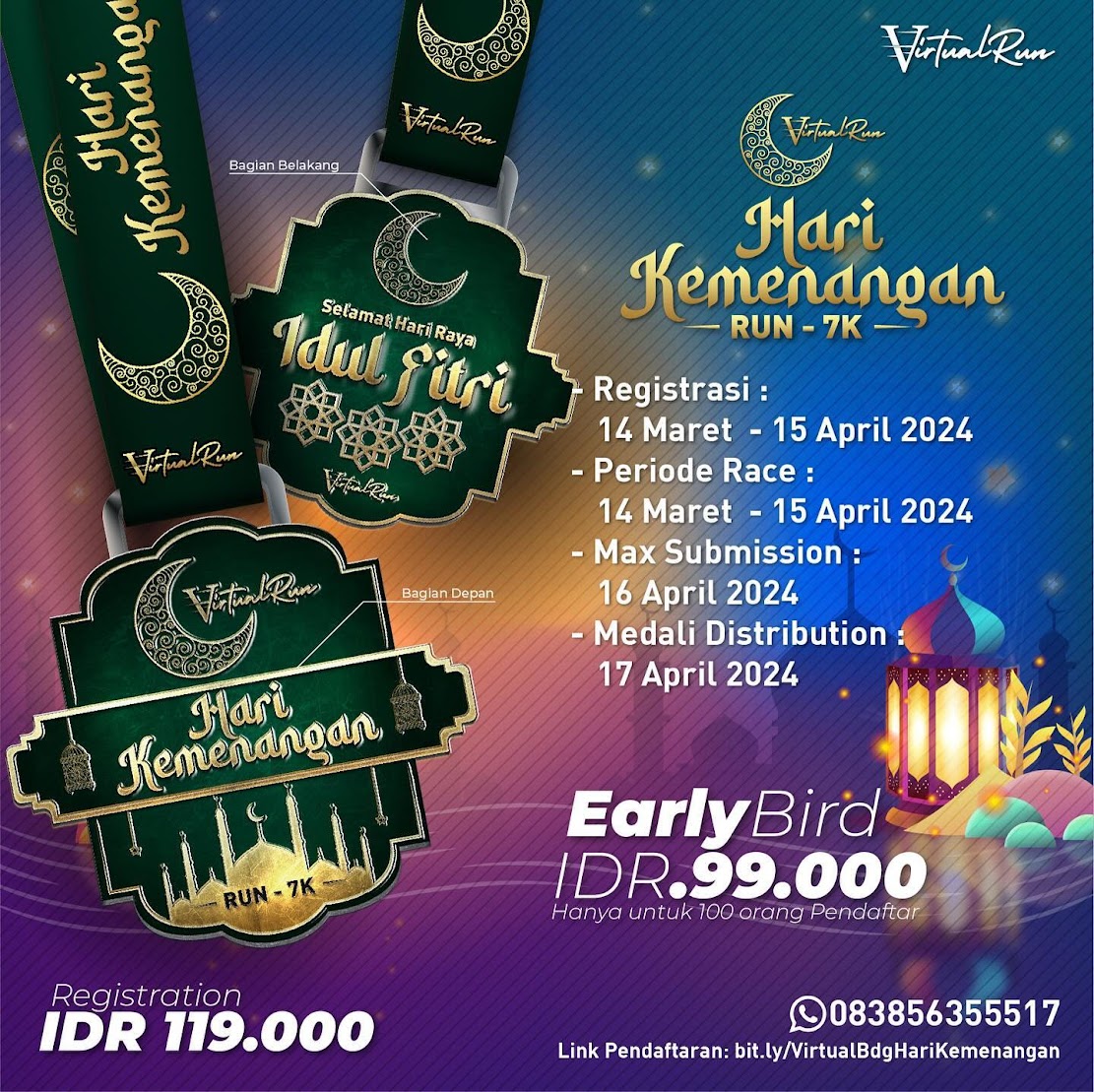 Virtual Run Hari Kemenangan 7K • 2024