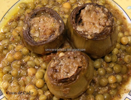 Alcauciles con Guisantes 11