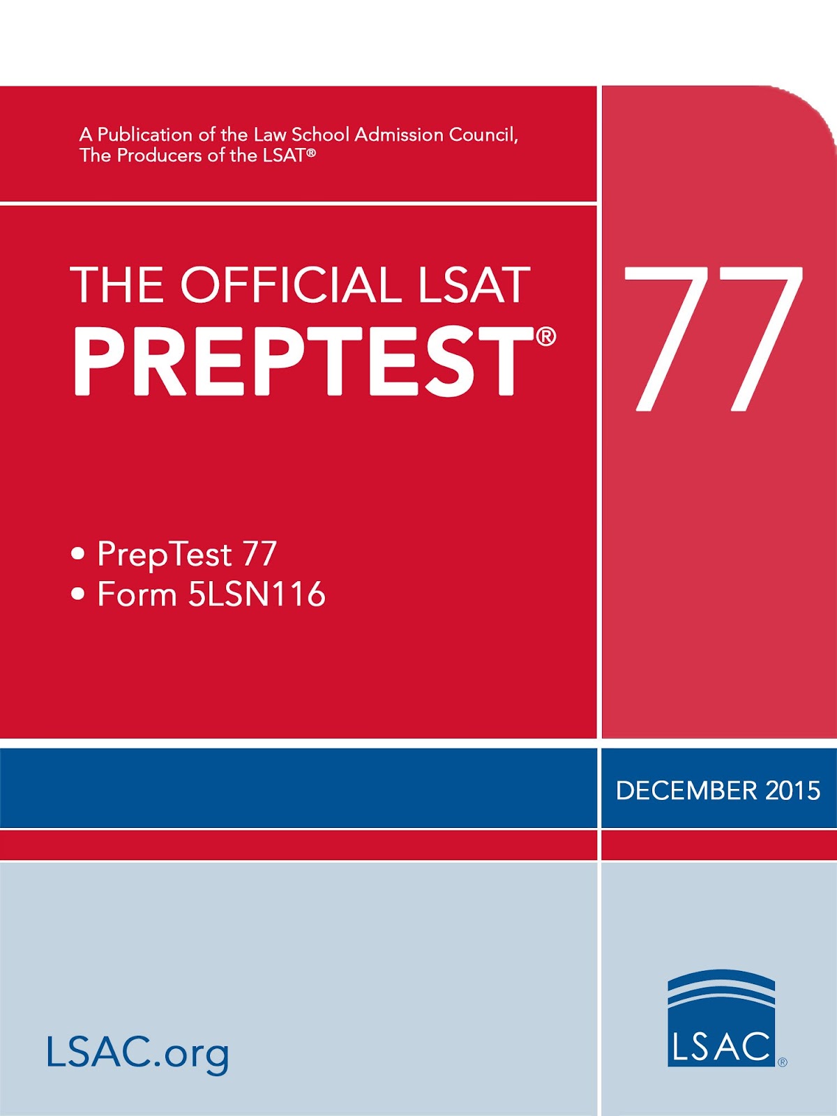 PDF Ebook - The Official LSAT PrepTest 77: (Dec. 2015 LSAT)