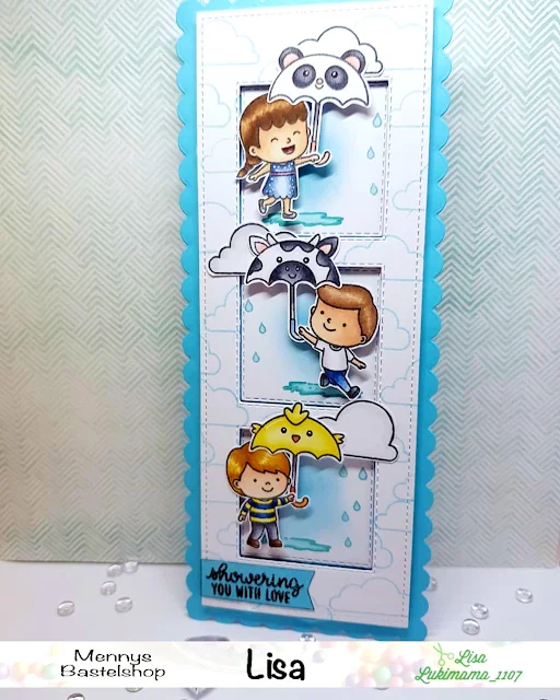 Sunny Studio Stamps: Spring Showers Customer Card by Lisa Lukimama