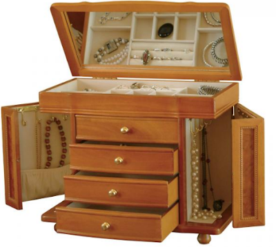 Oak Mission Style Jewelry Box  A Prestigious Possession Wooden Jewelry Box In Oak