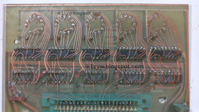 Both sides of the board with SGS chips.