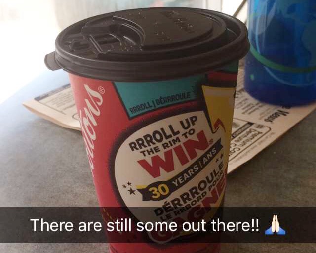 Tim Horton's Roll up the Rim