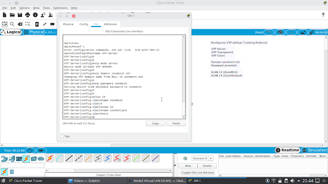 Setting Vlan ID dan Name Cisco Packet Tracer