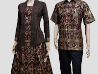 Model Baju Gamis Atasan Batik Bawahan Polos