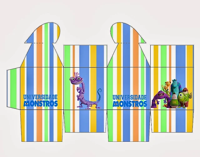 Monster University Party: Free Printable Party Boxes. 