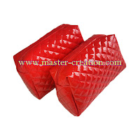 Red clutch bag