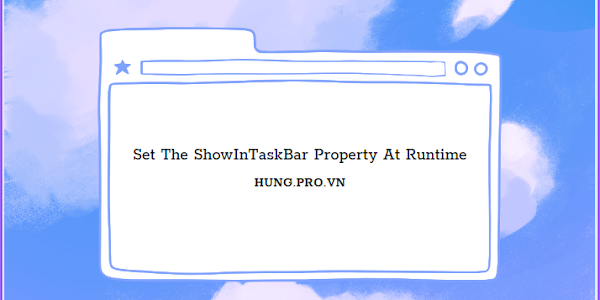 [VB.NET] Set The ShowInTaskBar Property At Runtime