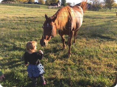 Kids with horse in Berryville, VA