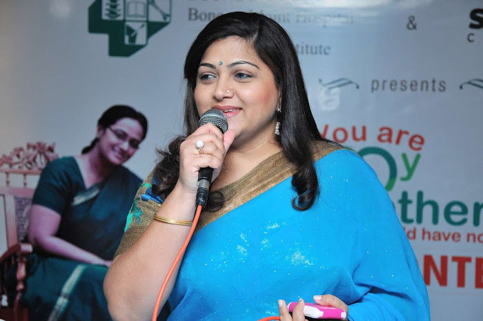 kushboo sundar in saree kushboo blue saree