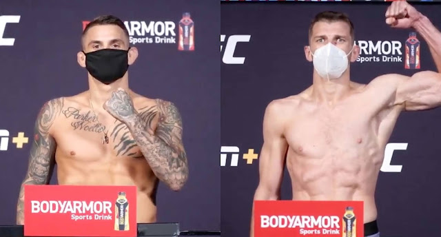 Dustin Poirier Dan Hooker UFC On ESPN 12 Weigh In