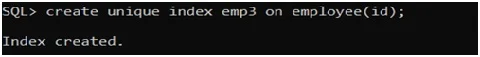 Create a Unique Index