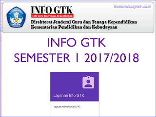 Info GTK Semester 1 Tahun Ajaran 2017/2018 Update 2017