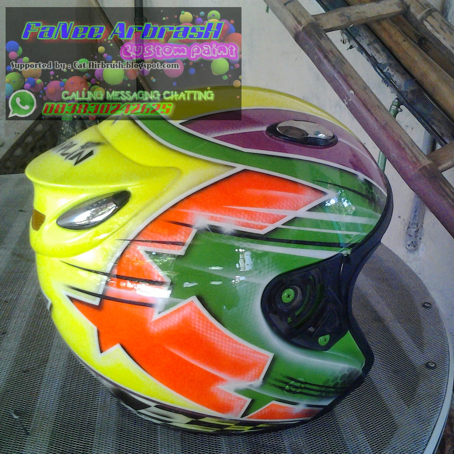 Helm INK Centro Desain Copas Bengkel Lain CAT AIRBRUSH