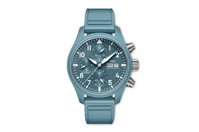 IWC Unveils Pilot’s Watch Chronograph 41 TOP GUN Miramar in Striking Light Blue