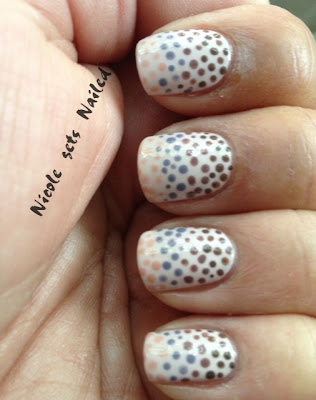 Purple Violet Gradient Dots Nails Nail Art