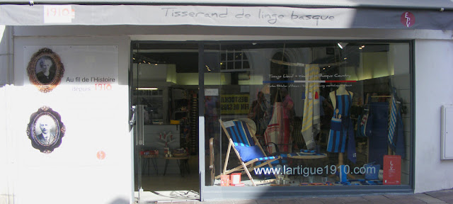 Lartigue boutique, Saint Jean de Luz. Pyrenees-Atlantiques. France. Photographed by Susan Walter. Tour the Loire Valley with a classic car and a private guide.