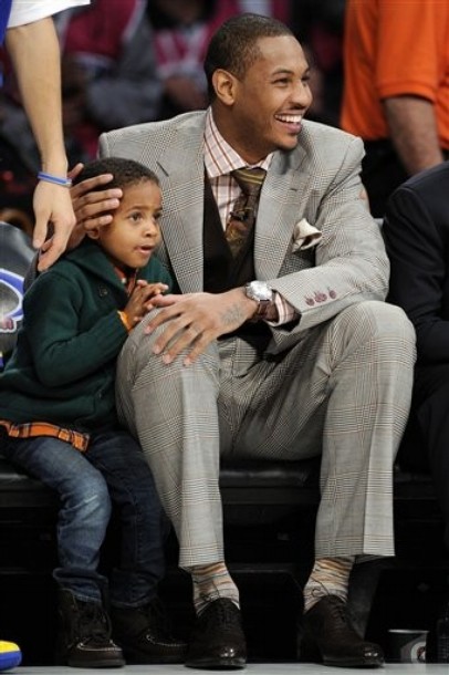 lala and carmelo anthony son. Carmelo Anthony and Son Kiyan