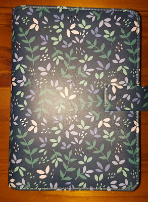 dark green with flowers, Filofax ring binder organsier