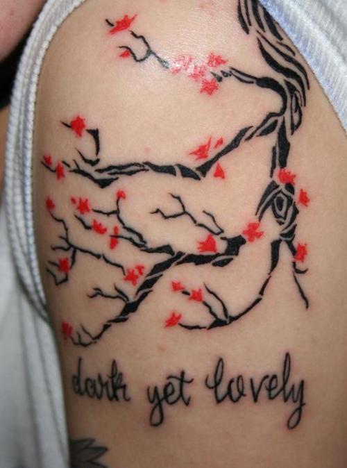 blossom tattoos. Dragonfly tattoos are symbolic