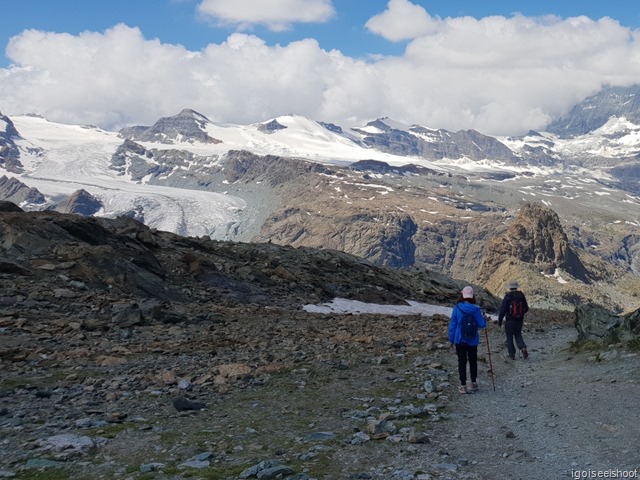 Hiking from Gornergrat to Rotenboden