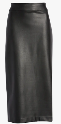 Halogen Faux Leather Midi Skirt