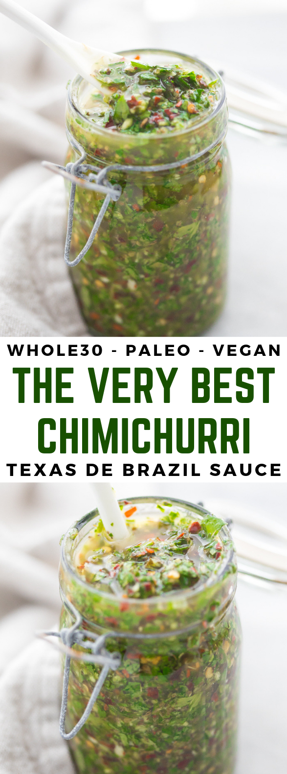 Best Chimichurri Recipe: Texas de Brazil Recipe (Whole30, Vegan) #whole30 #healthy