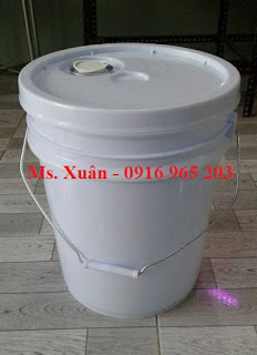 Xô sơn 20 lít, thùng nhựa trắng 20 lít, xô nhớt 20 lít