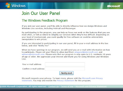 Windows Feedback Program - Microsoft