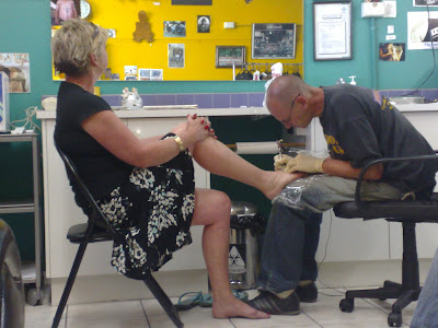 Ma gets a tattoo!