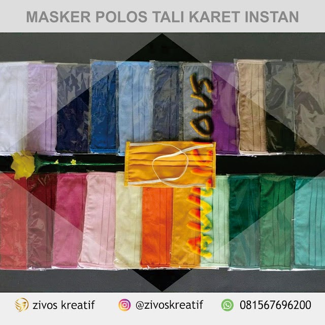 Masker Polos Karet Instan Murah Purwokerto