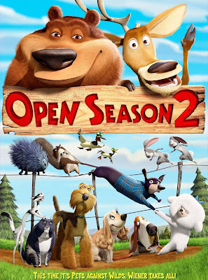 Poster Of Open Season 2 (2008) In Hindi English Dual Audio 300MB Compressed Small Size Pc Movie Free Download Only At worldfree4u.com