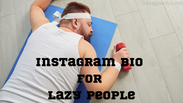 instagram bio for lazy people