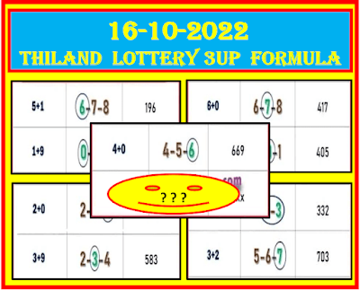 Thailand Lottery 3up Formula16-10-2022-Thai Lottery vip Sure 3up Formula 16-10-2022.