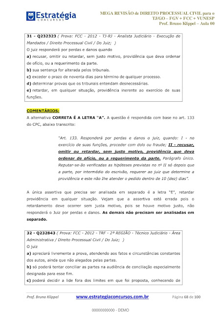 Questões de direito processual civil pdf