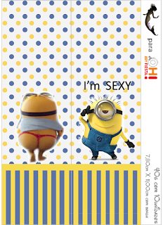 Sexy Minions Free Printable Labels.
