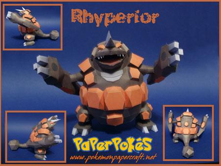 Pokemon Rhyperior Papercraft