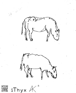 Скетч пара коров. Рисунок сделан художником iThyx