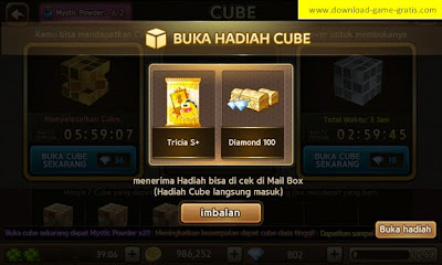 hadiah buka ancient cube