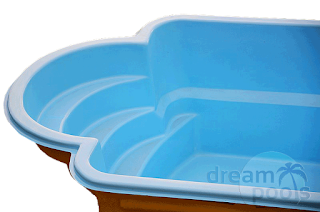 Fiberglass pool Solaris from Dreampools with Roman stairs