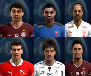 Faces: Sebastian Rincon, Miguel Almiron, Fritzler, Emiliano Rigoni, Castellani, Alvaro Fernandez, Pes 2013