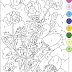 COLOR BY NUMBERS * FLOWERS coloring page