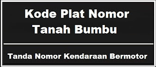 Kode Plat Nomor Kendaraan Tanah Bumbu