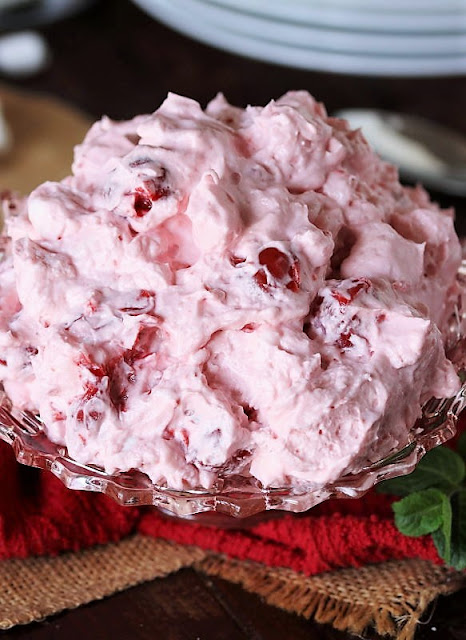 Cherry Cheesecake Fluff Made with Cherry Pie Filling Image